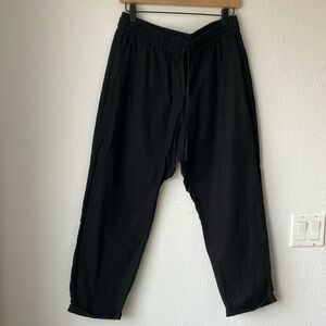 J. Crew Black Linen Cotton Blend Relaxed Fit Pants Size 12